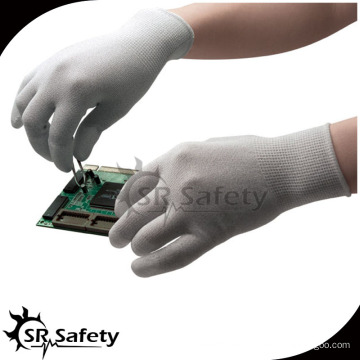 SRSAFETY Guantes de poliéster ESD recubiertos de PU